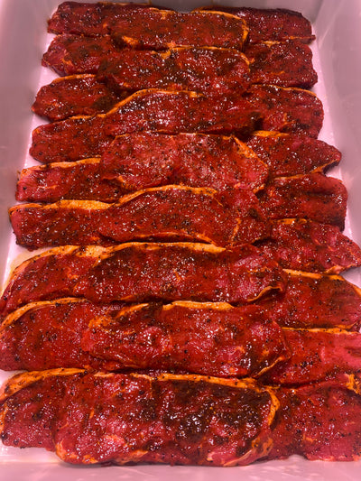 Black Garlic Sirloin Steaks