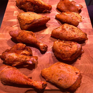 A Whole Sweet Chilli Chicken in Bits